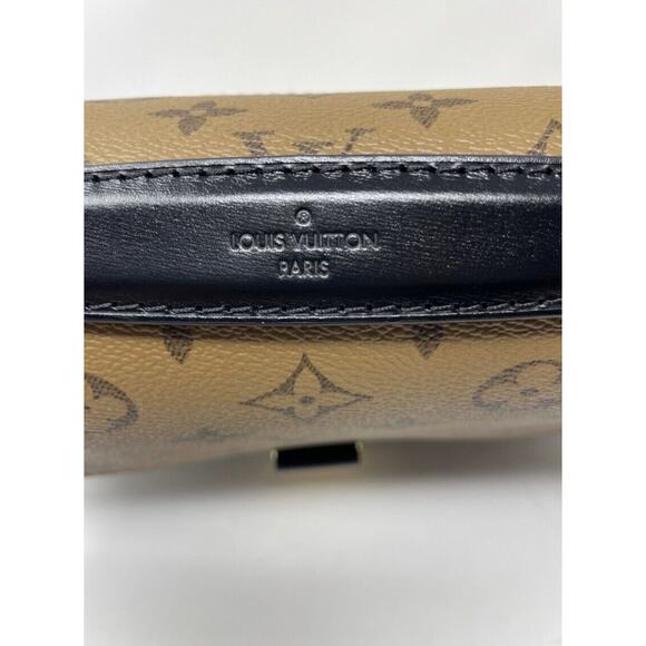 Louis Vuitton Pochette Metis Shoulder Bag Brown Leather Monogram Reverse Coated - Picture 9 of 13